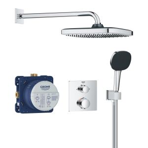 Sistem de duș încastrat Grohe Precision Thermostat cu Rapido SmartBox, duș fix și duș de mână - Set de duș
