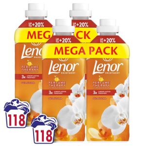 Lenor Orchid & Vanilla Fabric Softener Mega Pack, 236 Washes - Liquid fabric softener