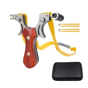 Laserový prak, kov, 12 cm, boloboc, drevená rukoväť, hnedá, vrátane púzdra 125089139 - Poľovníctvo