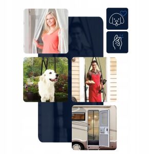 Plasa anti-insecte, cu inchidere magnetica, latime 80-100cm, inaltime 210-220cm, gri 125089312 - Decorațiuni