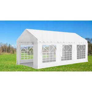 Profesionálny záhradný altánok, s 38 mm oceľovým rámom, vodotesná strecha 450g/m2, 6x3x2,8 m, biela