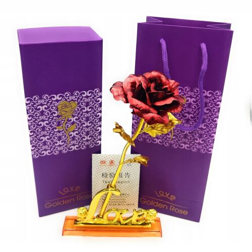 Örök rózsa Tökéletes Valentin napi ajándék egy lánynak 24K aranyozott 125095122