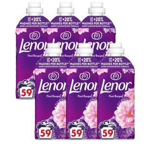 Lenor Floral Bouquet Balsam de rufe 354 Spălări Pachet de 6 - Clătiți