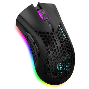 NewEvo BM-600 Viper vezeték nélküli játék egér RGB világítással, fekete színben - Egér