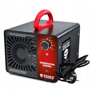 Generator de ozon Renew Force, 60 000 mg/h, cronometru de 120 minute, 155 W, roșu - Frumusețe și sănătate