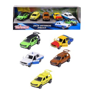 Majorette Dacia Historical Giftpack - 5 darabos Dacia fém autó szett, Duster és 1300 modellekkel - Majorette
