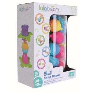 Lalaboom 5 u 1 Snap Beads, 30-dijelna igračka za razvoj za bebe i malu djecu, šarene perle za slaganje, sortiranje i stvaranje, inspirirano Montessori, Trefl Baby - Trefl Igra za razvoj predškolaca