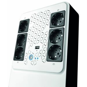 UPS Legrand MULTIPLUG 800, 800VA/480W, 6 prize standard germane, încărcător USB - Prize