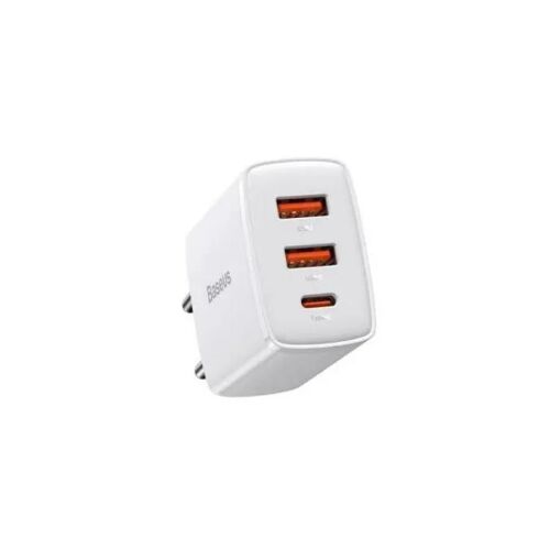 Nabíjačka Baseus Compact Quick Charger 2 x USB + USB-C 30W biela 125107353
