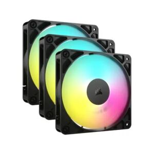Corsair RS120 ARGB 120mm PWM pachet de 3, ventilatoare RGB pentru PC, ventilatoare de 120 mm - Ventilator de PC