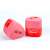 Nebulo dual hole pencil sharpener with container, red