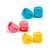 Nebulo dual hole pencil sharpener with container, assorted colors