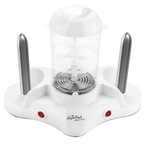 Aparat de preparat Hot Dog Gallet Gourmet MAH502, alb, 380W, 2 încălzitoare pentru chifle, accesoriu pentru ouă - Gallet