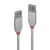 Lindy 3m USB 2.0 A típusú hosszabbító kábel, antracit