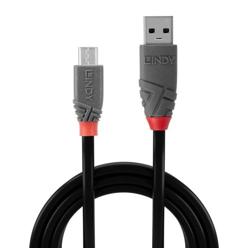 Lindy USB 2.0 Type A - MicroUSB kábel, 5m, fekete, feltekert - USB kábel