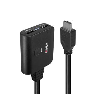 Cablu Lindy 2 porturi HDMI 4K60, latime de banda suportata 125114848 - Hub-uri HDMI