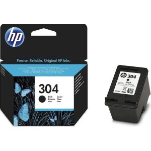 HP 304 черен мастилен касета, оригинален мастилен касета HP, HP 304 черен мастило, HP мастилен касета 304 черен - HP
