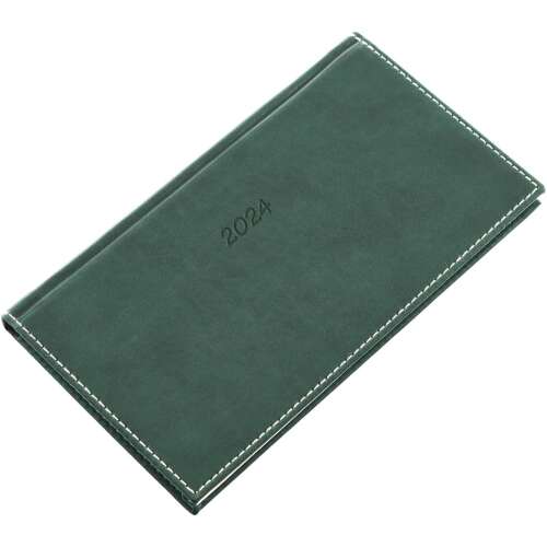 Pocket calendar reclining bolero, with cream coloured pages green realsystem 2025.