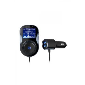 Xelur Modulator FM Bluetooth FMT-B4 Autoradio-Adapter mit zwei USB-Ladeanschlüssen, schwarz - Transmitter