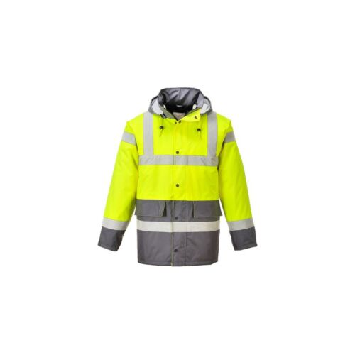 Portwest Hi-Vis Contrast Traffic kabát, jól láthatósági munkaruha - Láthatósági ruházat
