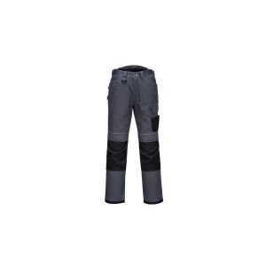 Pantaloni de lucru Portwest PW3 gri și negri, vedere frontală - Portwest Pantaloni de lucru