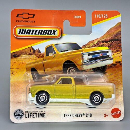 Matchbox 1968 Chevy C10 fém autómodell, 1:64 méretarány, gyűjthető játék teherautó - Matchbox