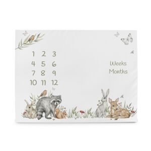 CEBA BABY Fotózáshoz mérföldkő alátét (92x72) Basic Animals 125133766 - Baba mérföldkő takaró