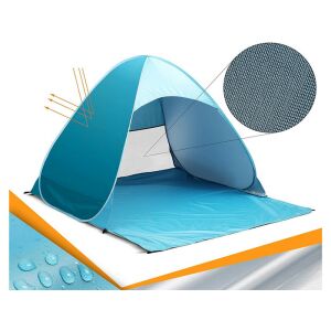 Kék felugró strandsátor UV védelemmel, könnyen felállítható, tökéletes napvédelemhez és árnyékhoz - Strandcikk