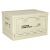 Beige foldable storage box with lid, perfect for organizing your car trunk, camping gear, or other items