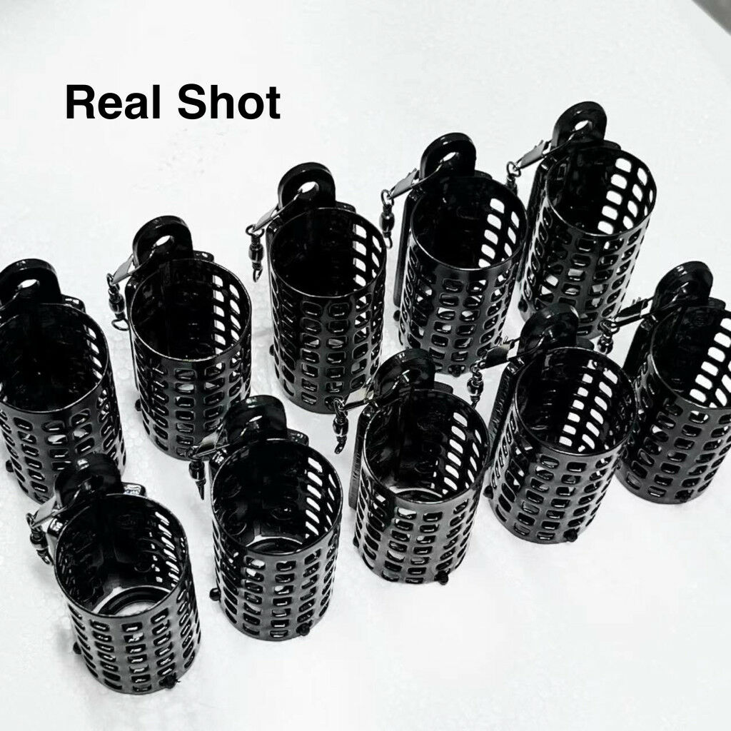 3 Stück Metall-Karpfen-Futterkorb, Köderhalter und Senker