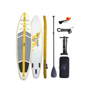 Spartan SP-320 320cm aufblasbares Stand Up Paddle Board Set, grau und orange, inklusive Paddel, Pumpe, Tasche und Zubehör - Sport & Freizeit