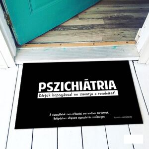 Vicces Pszichiátria Lábtörlő, Kérjük, ne zavarja a rendelést kopogással - Vicces ajándék