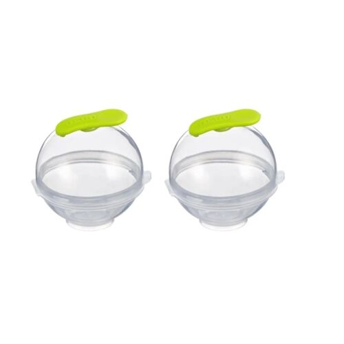 2er-Set Ibili Kugel-Eisformen, Silikon/Kunststoff, 7x11 cm, transparent/grün 125143961