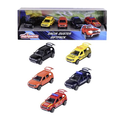 Majorette Dacia Duster 5 darabos autó készlet 1:64 méretarányú fém autó ajándékcsomag