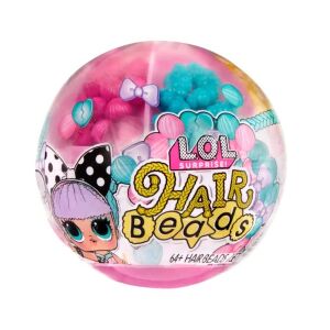 LOL Surprise Hair Beads Tots baba, egy baba színes hajjal egy rózsaszín golyó alakú tartályban hajgyöngyökkel - MGA Entertainment