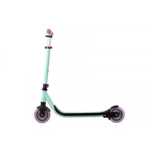 QKids BRO Kinderroller, pastellgrün und lila, Seitenansicht - Elektrofahrzeug, Dreiräder, Laufräder und Kinder-Roller