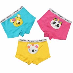 Bio-Baumwoll-Boxershorts für Mädchen, Zoocchini Flower Power, 4-5 Jahre - 3er-Set