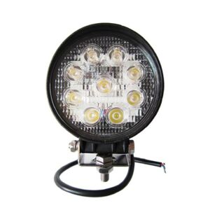 Widok z przodu projektora LED Offroad 27W, okrągły, strumień powodziowy 60 stopni - Lampa robocza