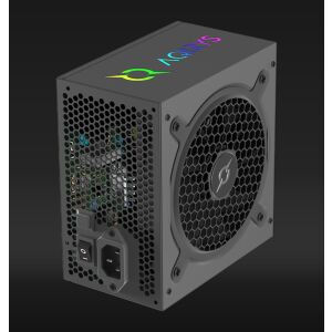 Zdroj Aqirys Pulsar 550W 80+ White certified, čierny, zadný pohľad - Počítače a doplnky