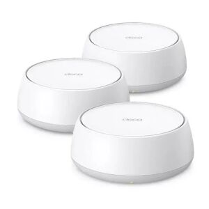 Sistem mesh Wi-Fi 7 TP-LINK DECO BE25, pachet de 3, alb, afișând dispozitivele - TP-Link Routere Wi-Fi, adaptoare