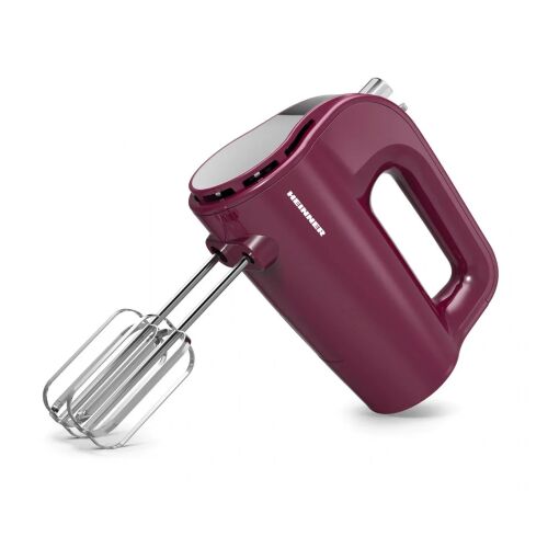 Heinner HM-350BGL Handmixer, burgunder Farbe, mit Rührbesen