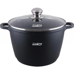 Cooking by HeinneR 10L Алуминиева тенджера със стъклен капак, Черен - Крака