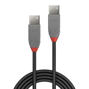 CABLE USB2 A-A 3M/ANTHRA 36694 LINDY 125149736 - Kabel USB
