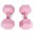 Pair of ModernHome 3kg pink hexagonal dumbbells