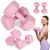 ModernHome 3kg pink hexagonal dumbbell set, woman exercising