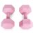 Pair of ModernHome 3kg pink dumbbells