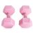 Pair of ModernHome 4kg Pink Hex Dumbbells