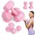 ModernHome 4kg Pink Hex Dumbbell Set with Usage Examples