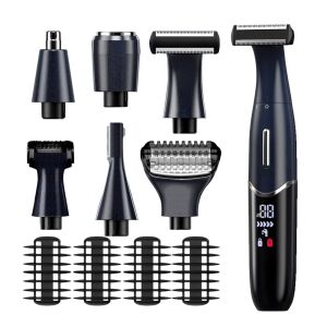 Aparat De Tuns, Ras Si Barbierit Barba, Parul Corporal, Nazal Si Urechi, Trimmer Sprancene, Perciuni, NewEvo® SilkTouch Electric, 4 Pieptani, Reincarcabil, Rezistent La Apa, Afisaj Digital LE 125156435 - Aparate si accesorii pentru infrumusetare