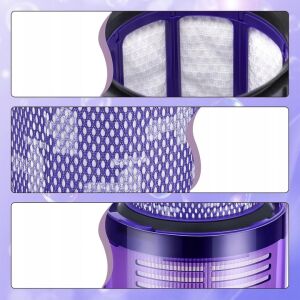 Filtru de aspirator NewEvo® pentru Dyson, 3 bucati, compatibil cu aspiratorul Dyson V11 V15 SV14, Lavabil, Violet - NewEvo 125156486 - Filtre pentru aspirator